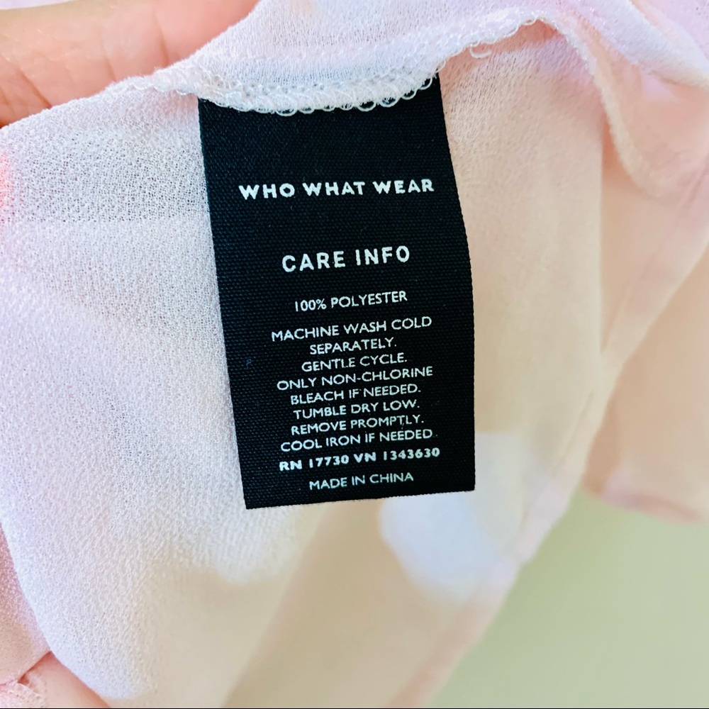 🔥3/$10 or 5/$15 SALE🔥 Who What Wear Top Blouse - Light Pink - Sz XS - Picture 7 of 10